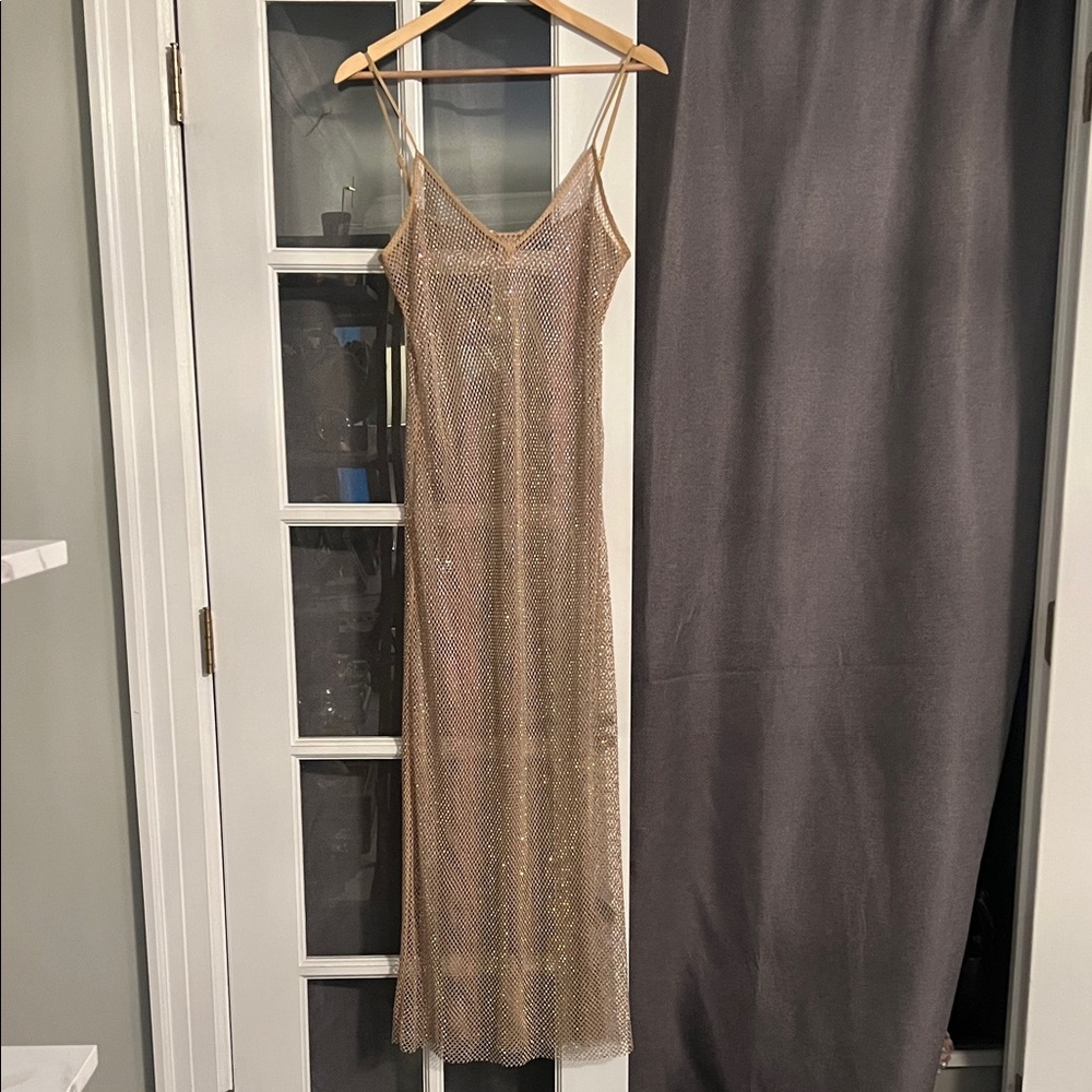 H&M Gold Crystal  Maxi Dress